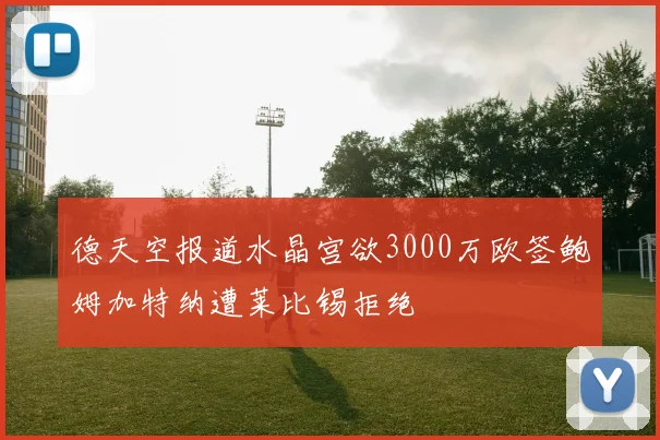 德天空报道水晶宫欲3000万欧签鲍姆加特纳遭莱比锡拒绝