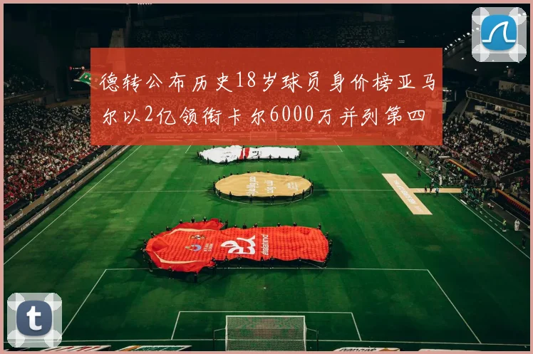 德转公布历史18岁球员身价榜亚马尔以2亿领衔卡尔6000万并列第四